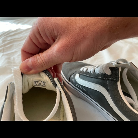 Vans old school. Size 8.5 mens. Grey. Perfect condition. No wear or tear. - Picture 6 of 6